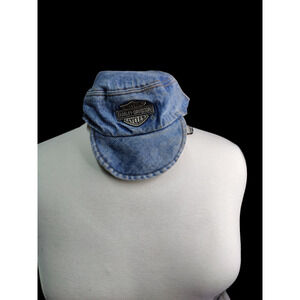 Harley Davidson-biker denim dog hat-Size Large